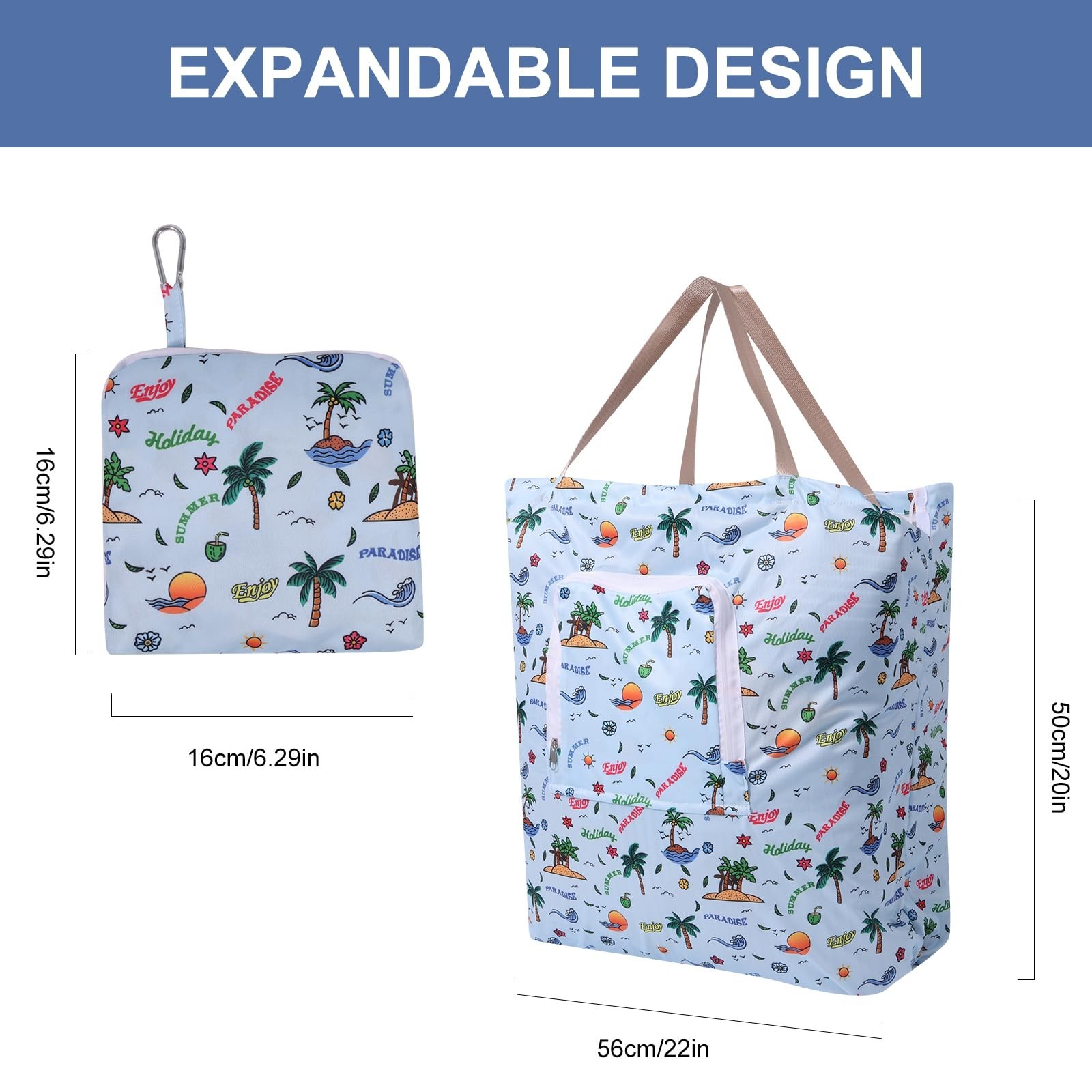 2 Pack Travel Laundry Bag with Handle and Drawstring, Expandable Foldable Dir…