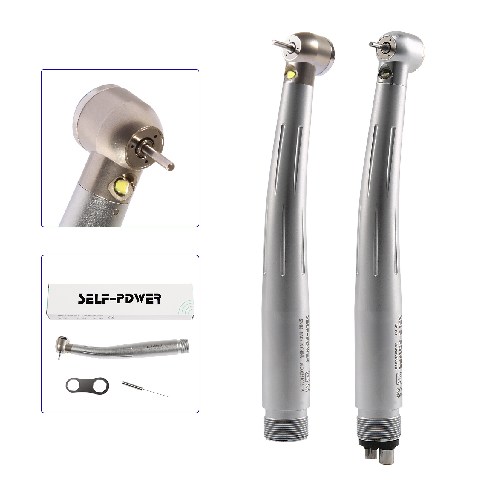 NSK Type Dental PANA Max High Speed LED Handpieces Internal Triple Spray Push CE