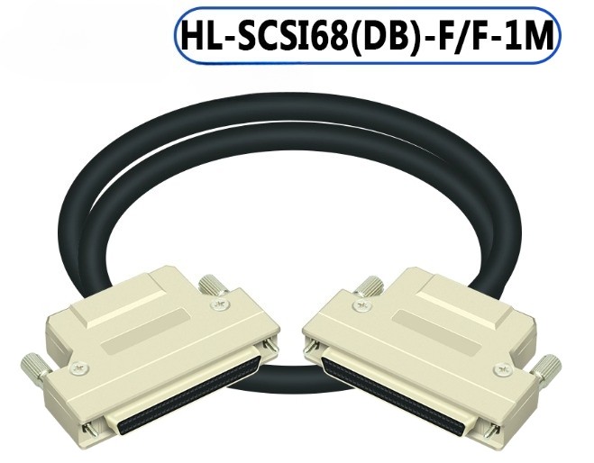 1PCS SCSI68 Data Cable Mother to Mother Metal Head HL-SCSI68 (DB)-F/F-1/2/3/4/5M