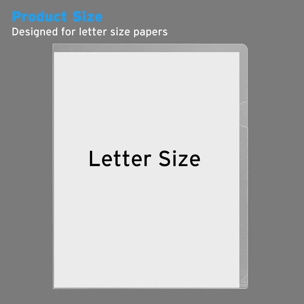 Quality 25 Clear Document Sleeves – Letter Size, Easy Thumb Opening