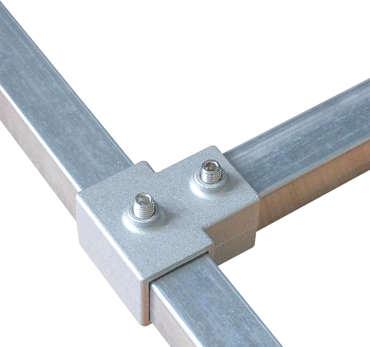 8-Pack 1” Square Tube 3-Way T Connector Aluminum Alloy Fence Fitting
