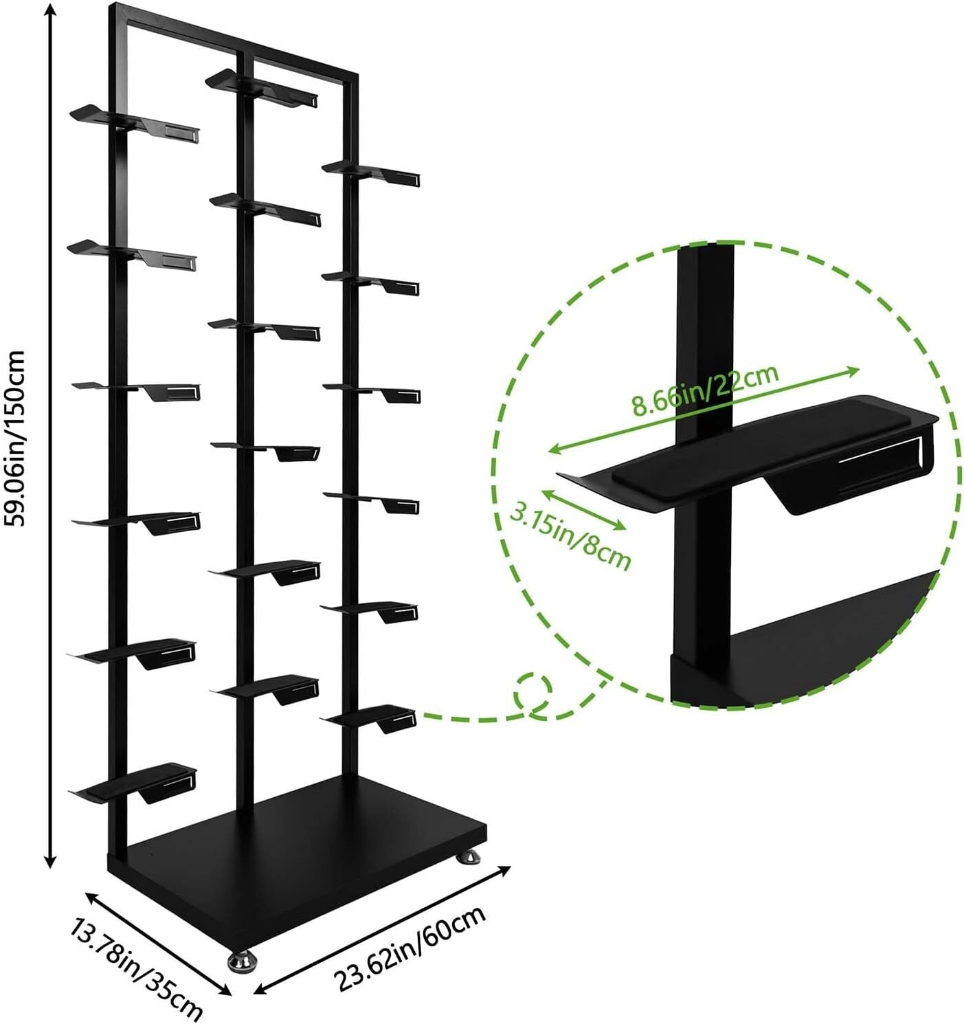 AIWFL Commercial Clothing Store Shoe Rack,Free Standing Shoe Rack,Retail Boutiq