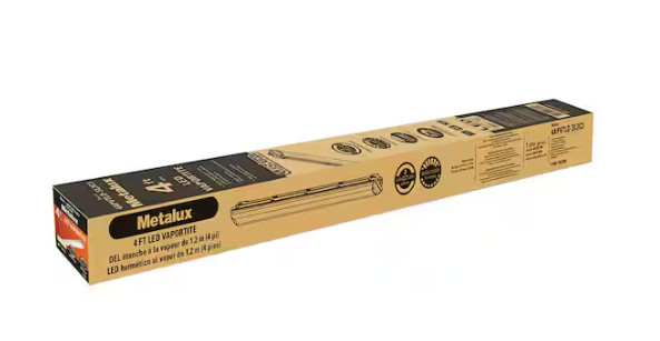 Metalux Vaportite 4 ft. White Integrated LED Industrial Vaportite Selectable CCT