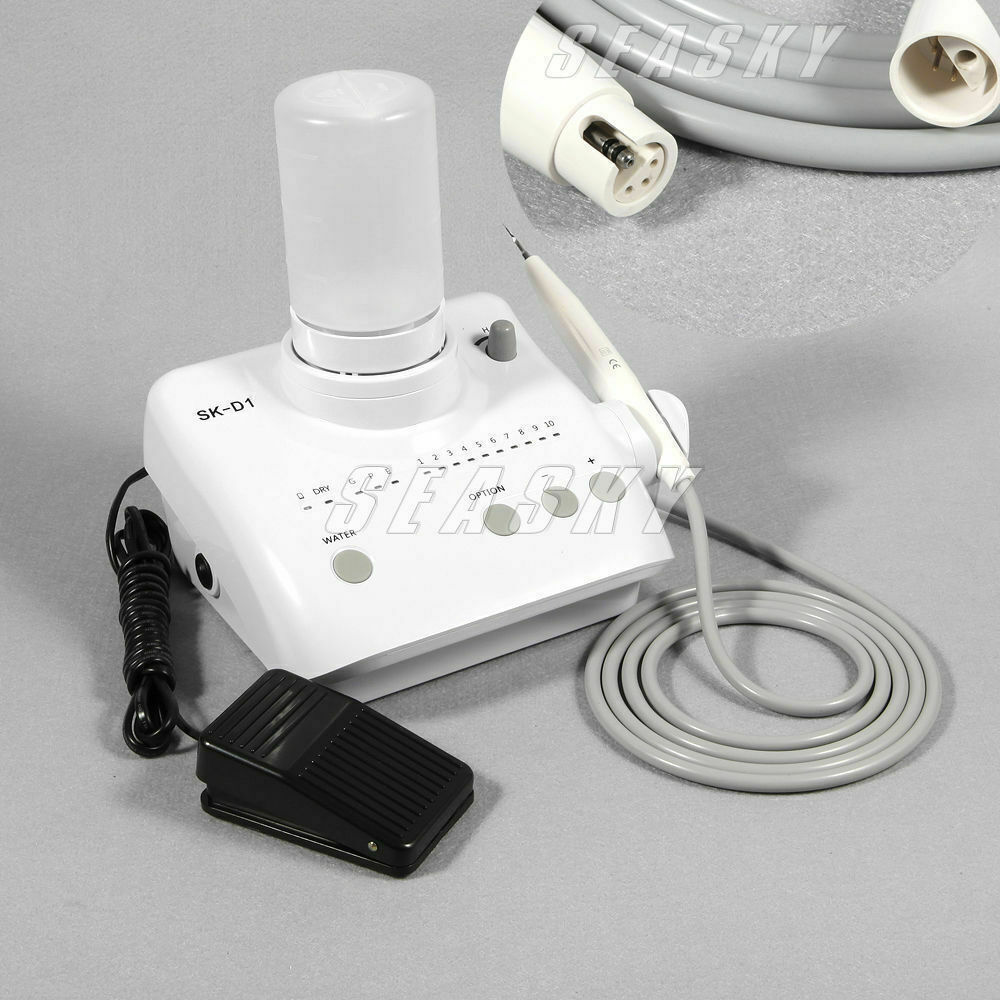 Dental Ultrasonic Piezo Scaler +Handpiece 2 Bottles 5 Tips Fit DTE SATELEC SK-D1