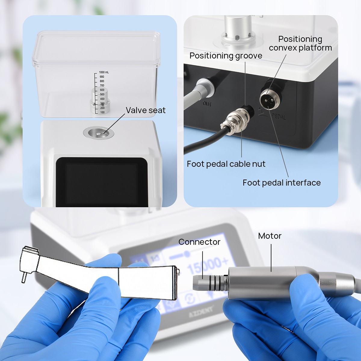 Brushless Dental Electric Micro Motor Water System/1:1 1:5 1:4.2 LED Handpiece