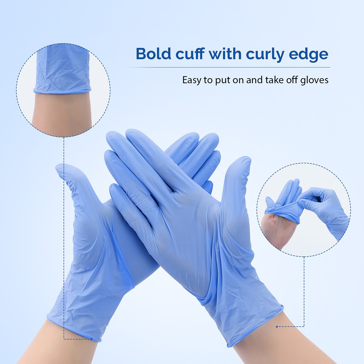 4 Mil BLUE Nitrile Exam Gloves S/M/L/XL Latex-Free Medical Grade EXP-26+
