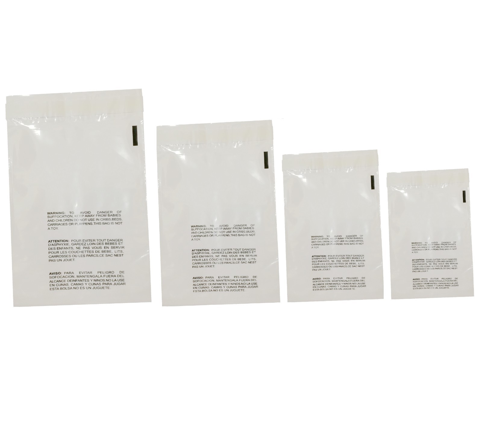 400 Clear Poly Bags Combo Pack with Suffocation Warning – 6×9, 8×10, 9×12, 10×13