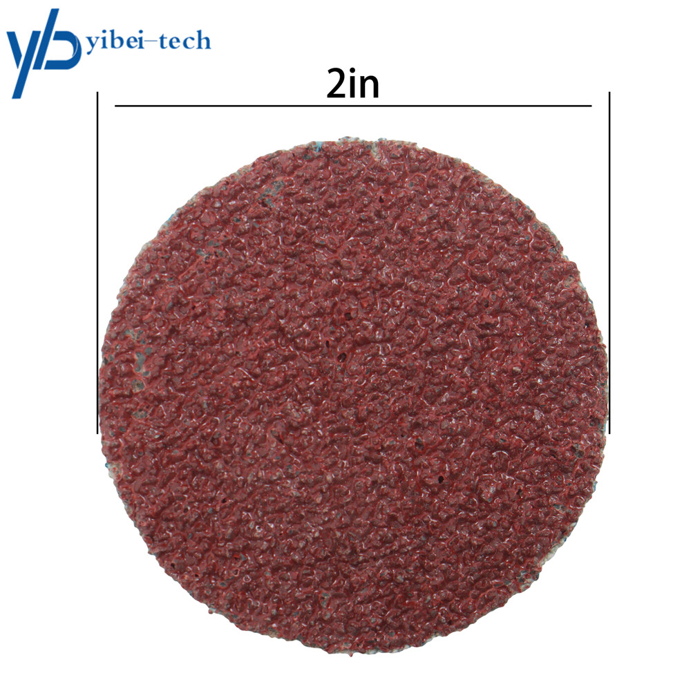 50× 36 Grit 2″ roll Lock Quick Change Discs Set Sanding Discs Maximum 25,000 RPM