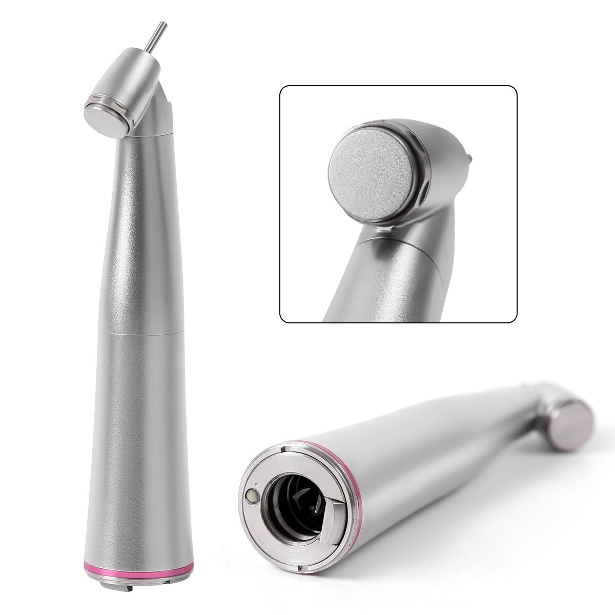 Dental 45° 1:4.2 Increasing Contra Angle LED Fiber Optic Handpiece Push Button