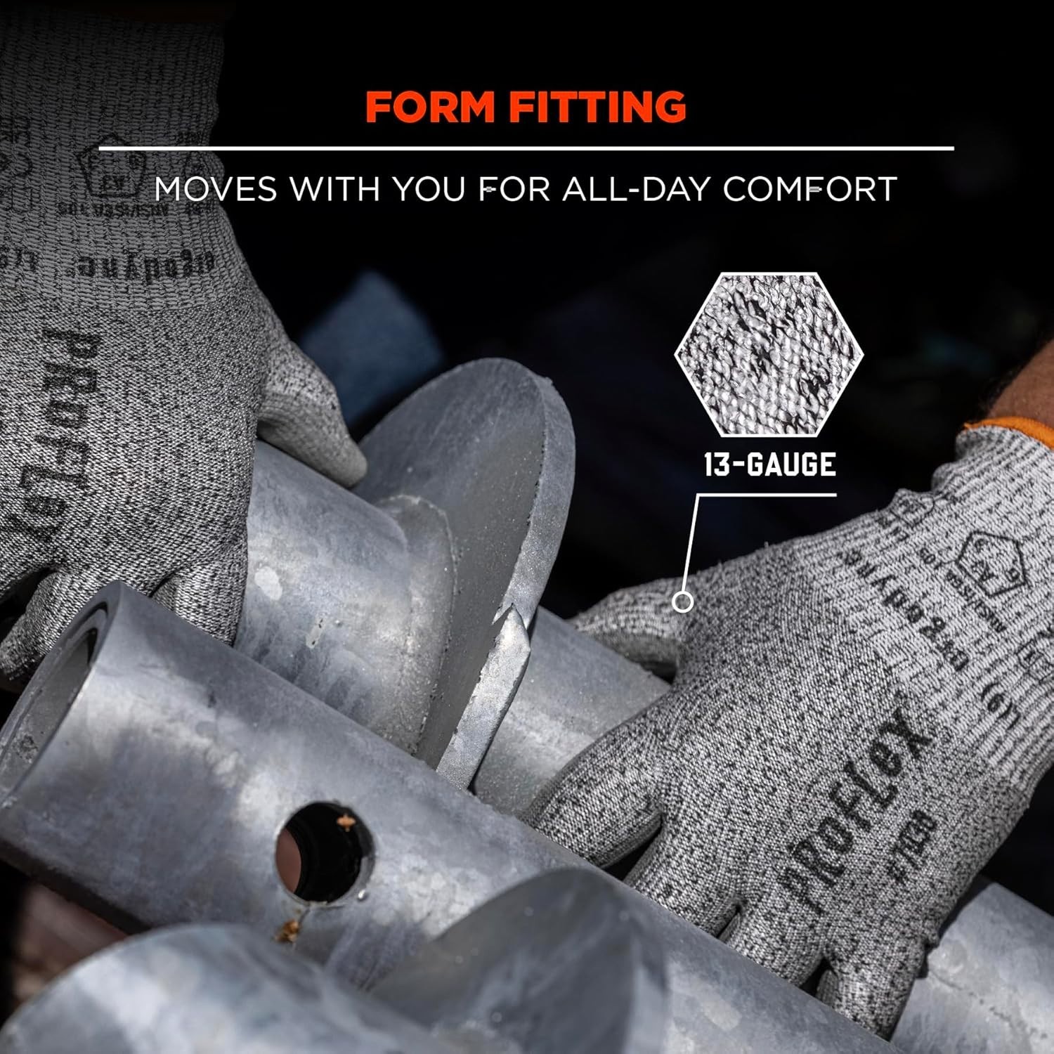 unisex adult Cut-resistant – A3, 13g ANSI A3 PU Coated CR Gloves, Gray, Large