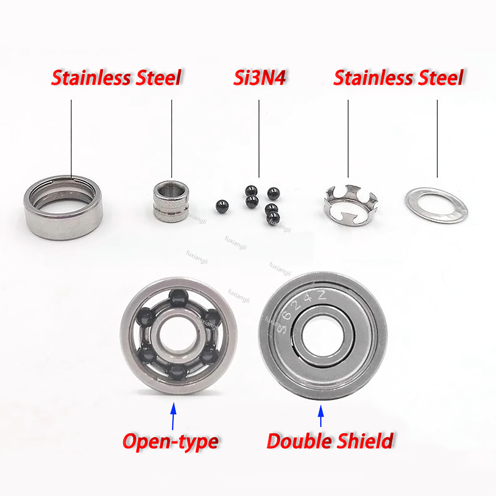 420 Stainless Steel + Si3N4 Ceramic Ball Bearing For Toy Cars、Fishing Wheel