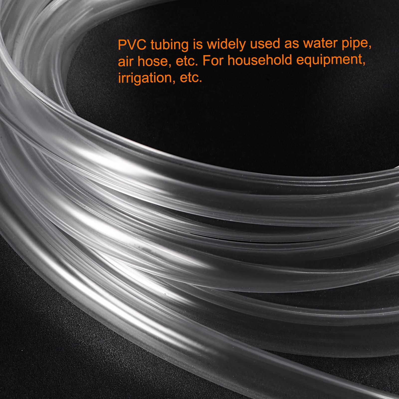 Clear Vinyl Tubing Flexible Hose 6mm ID 8mm OD 2.5m Plastic Tube