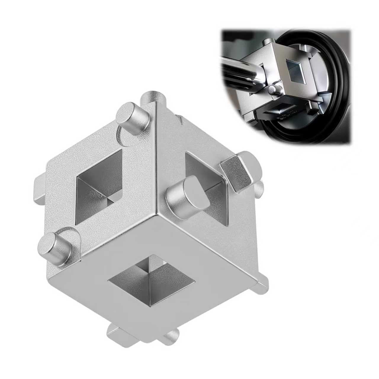3/8″ Drive Brake Caliper Compression Tool 6-Face Car Rear Brake Caliper Tool Kit