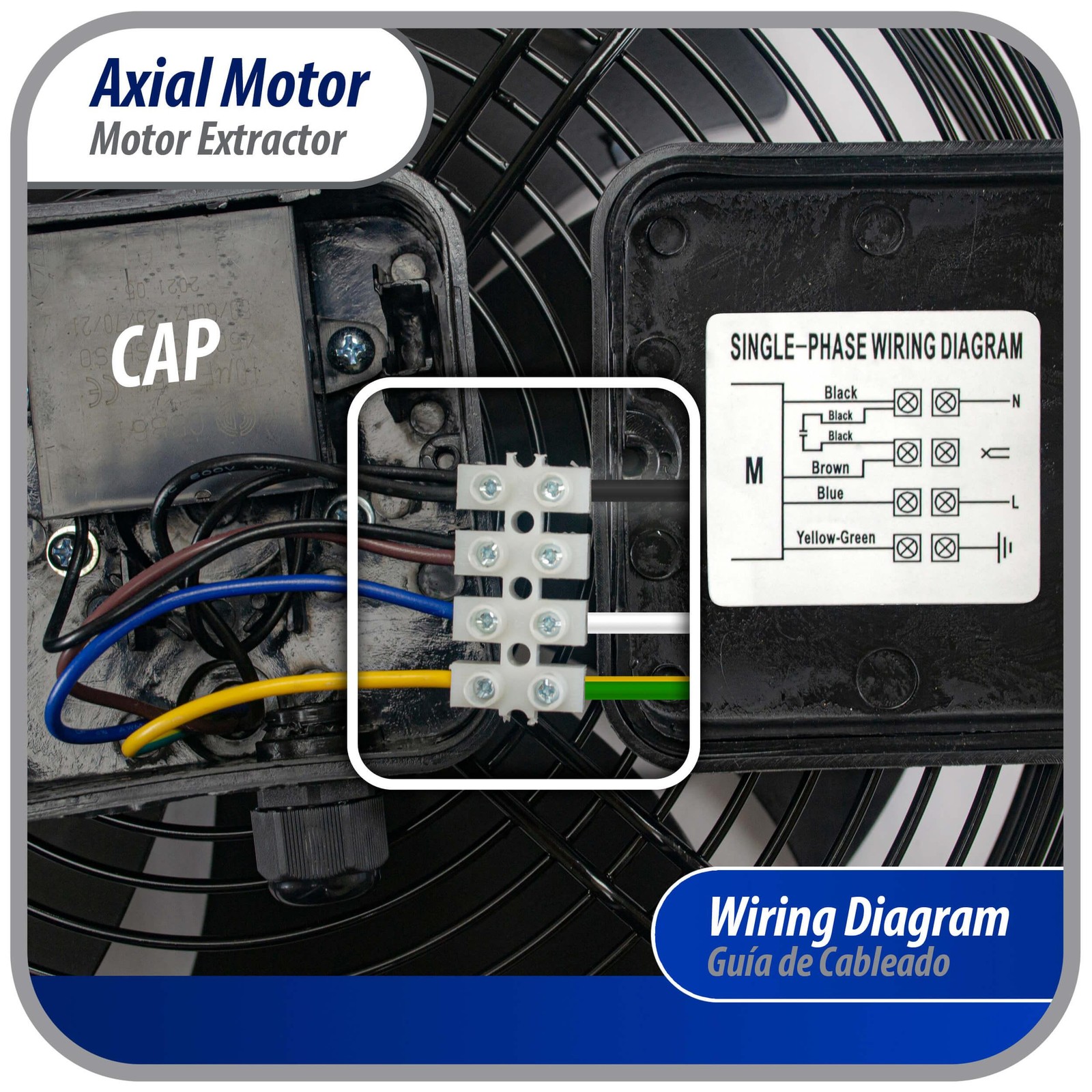 Appli Parts Axial Fan Motor Guard Mounted 15-3/4in (400mm) Fan Blade 220V/1Ph/50