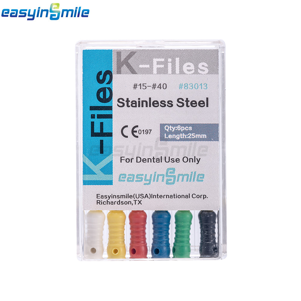 60pc Dental Endo K-files Root Canal File 25mm Hand Files Stainless Steel #6#8#10