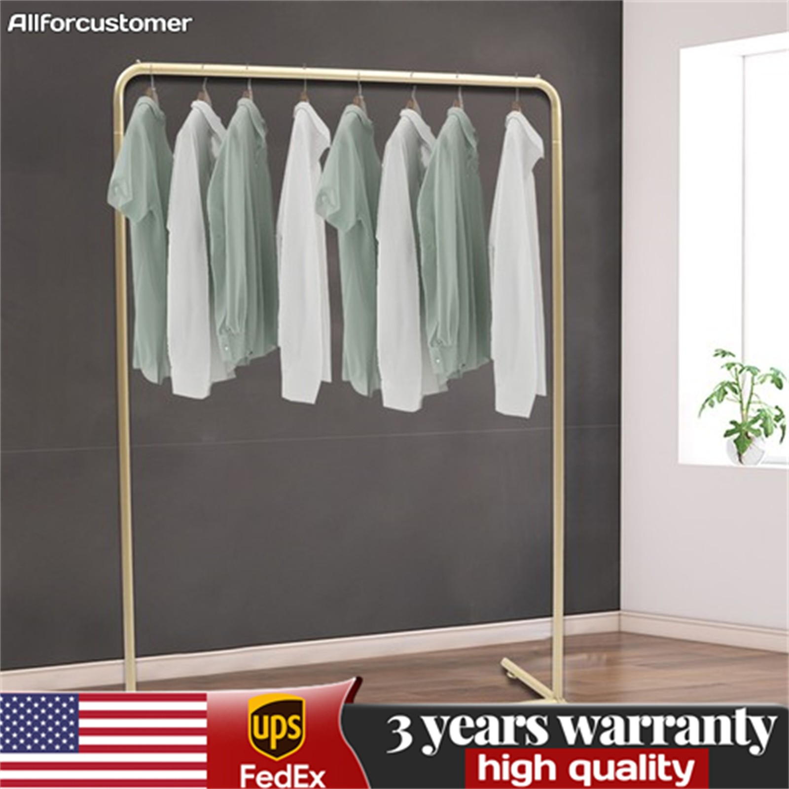 Heavy Duty Metal Clothes Rail Storage Garment Shelf Hanging Display Stand Rack