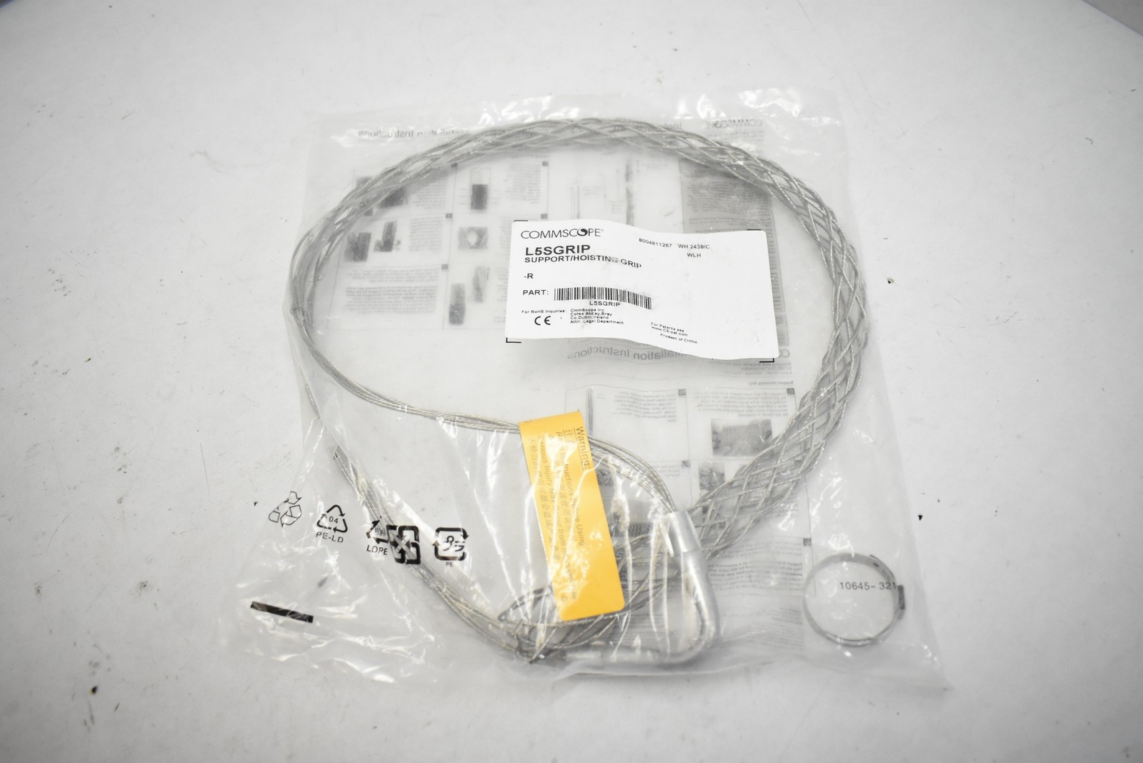CommScope L5SGRIP Support Hoisting Grip Cable Puller Steel Mesh New in Bag