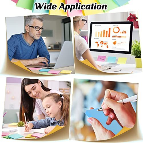 Sticky Notes Bulk 1.5 x 2 Inch Mini Self Stick Pads Assorted 120 Classic Color