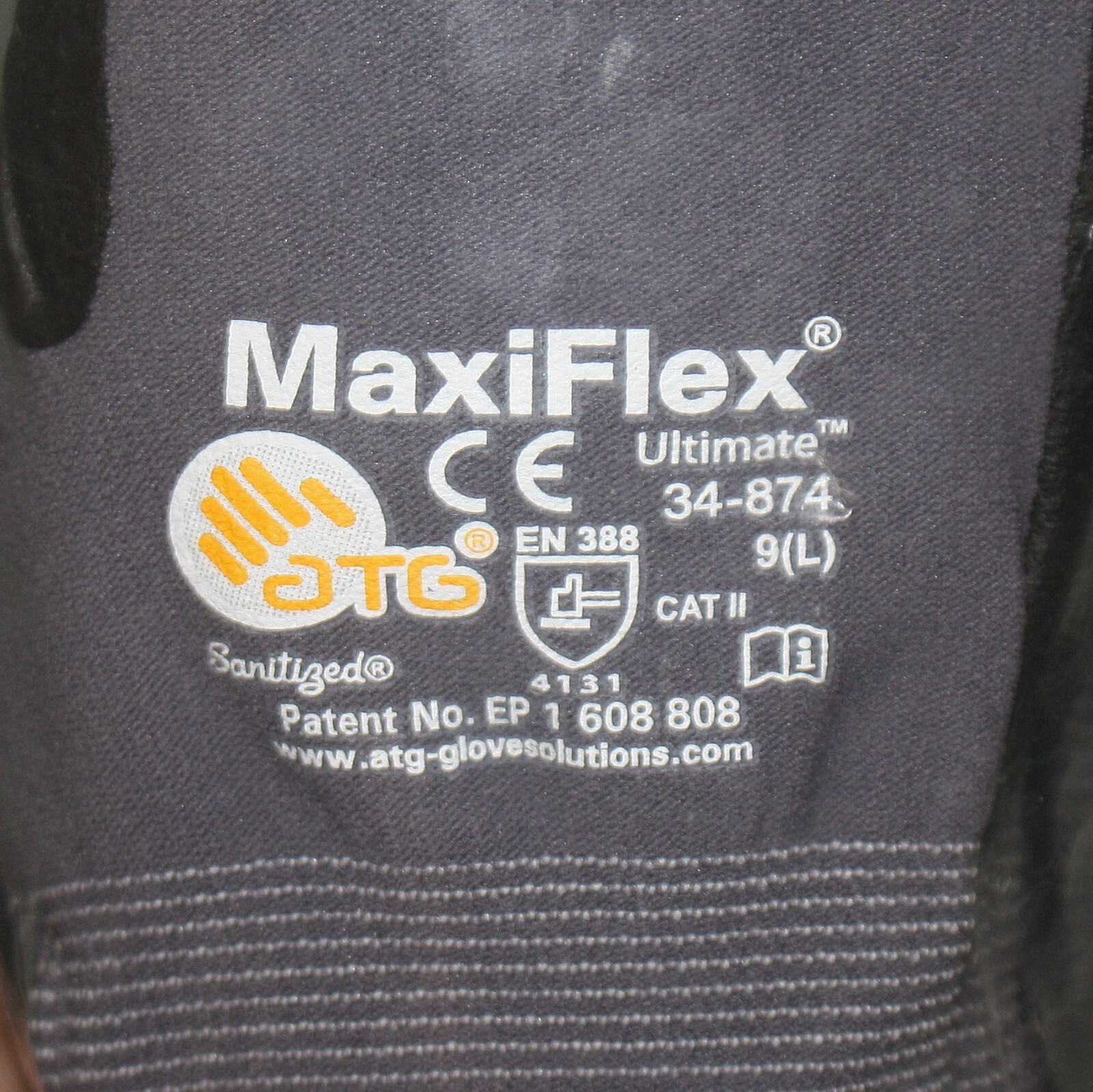 (12) Pip MaxiFlex Dipped Work Gloves 34-874, Large / L / 9, Knit Nylon & Nitrile
