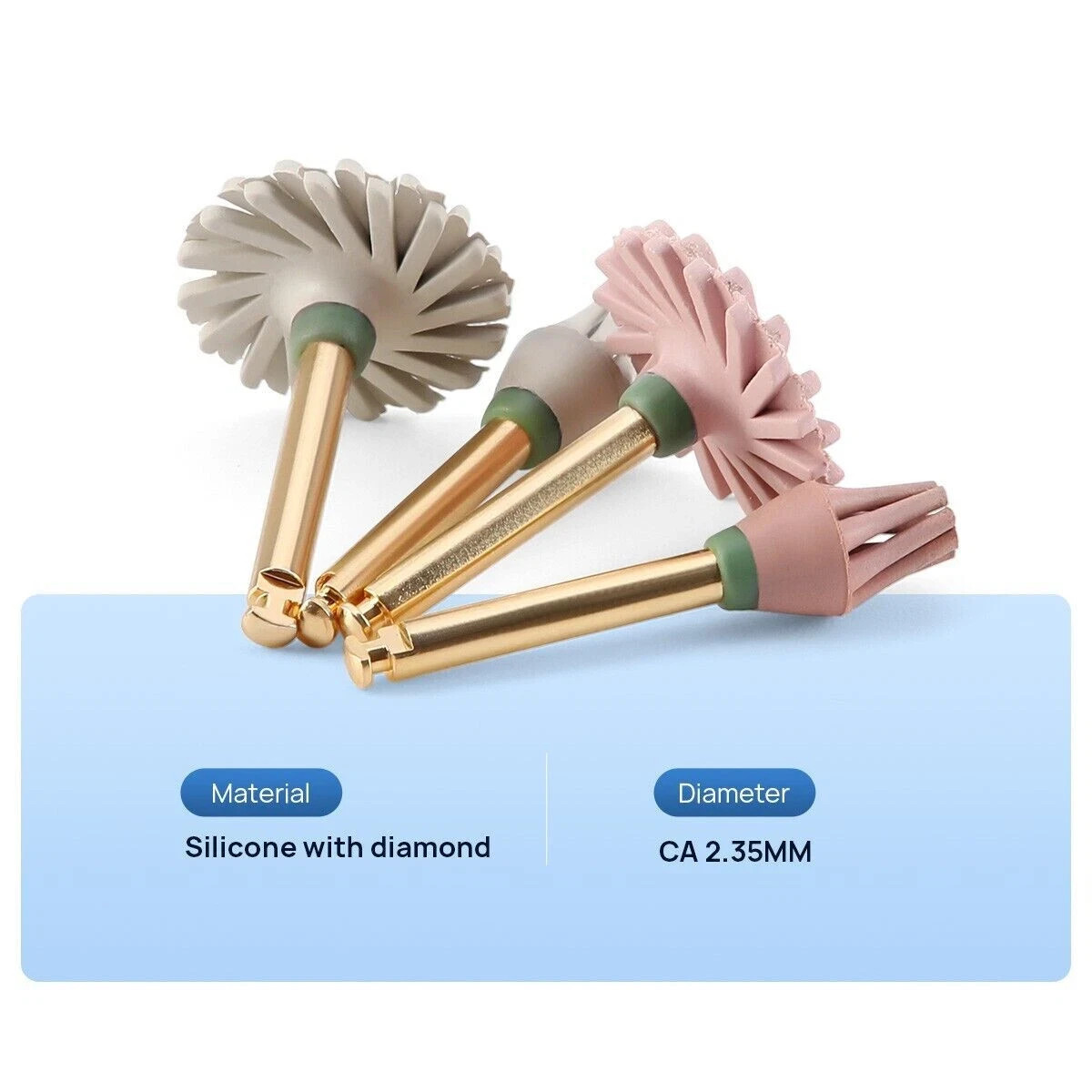 4 Pcs/Box Dental Diamond 135°C Autoclavable Composite Polishing Brush Wheels Kit