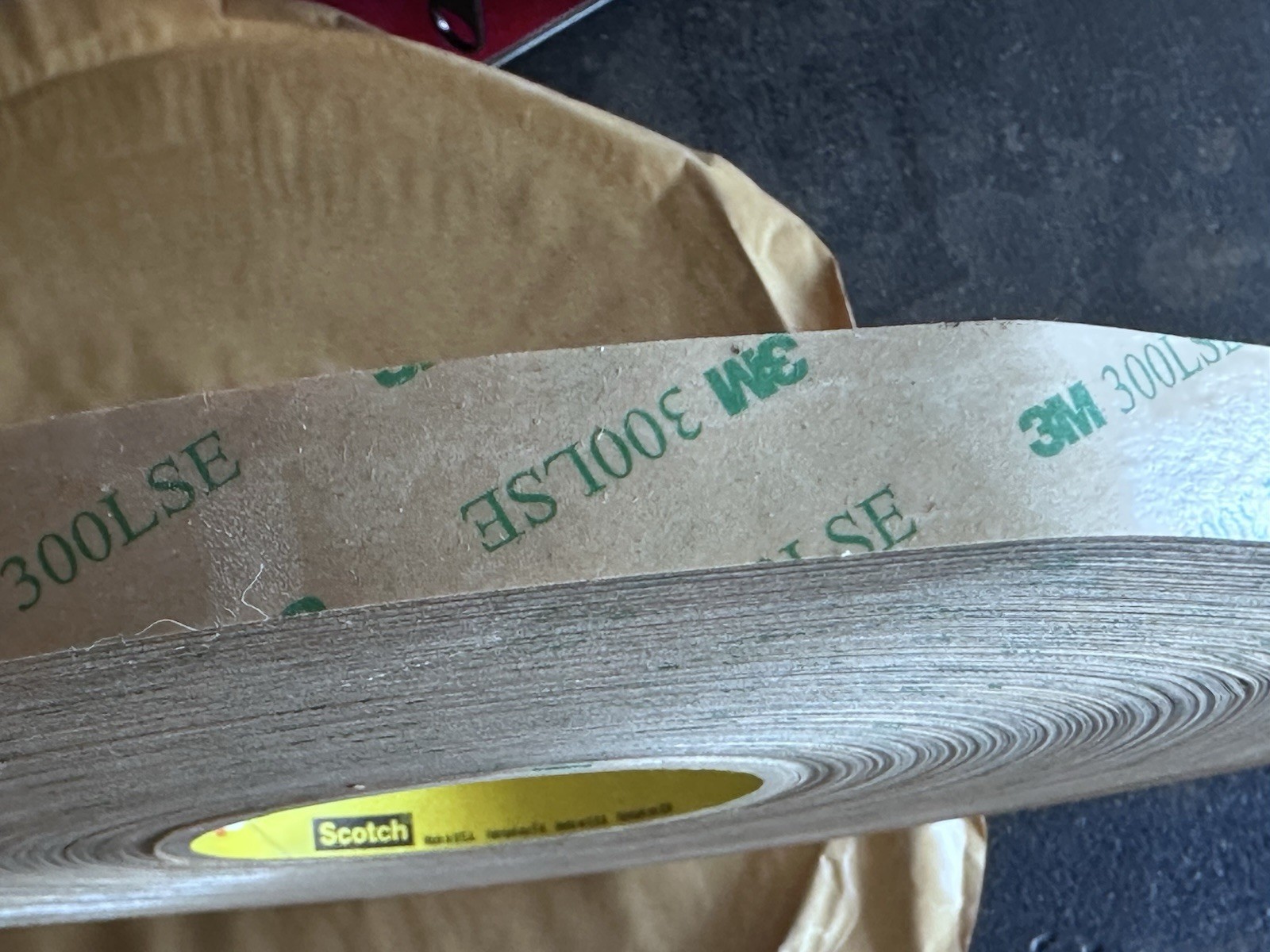 3M Double Coated Tape 93020LE, Clear, 1/2 in x 180 yd, 7.9 mil, 1 Roll