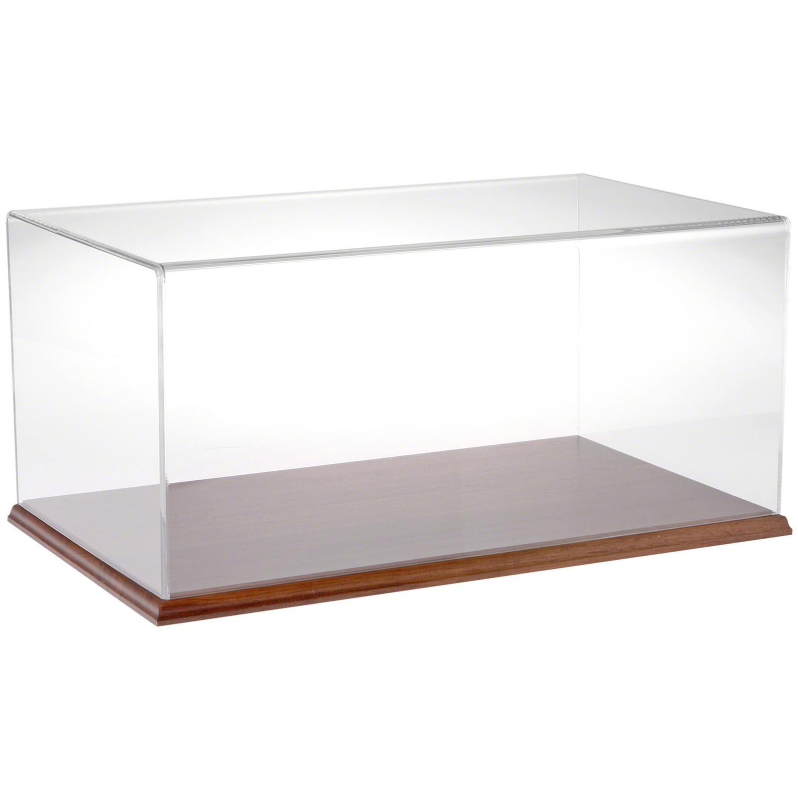 Plymor Clear Acrylic Display Case with Hardwood Base, 20″ W x 12″ D x 9″ H