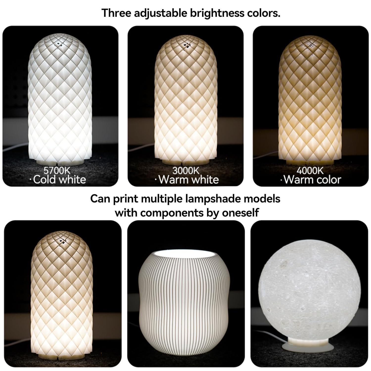 3PCS LED Lamp Kit 001 Three Colors for Bambu Lab 001