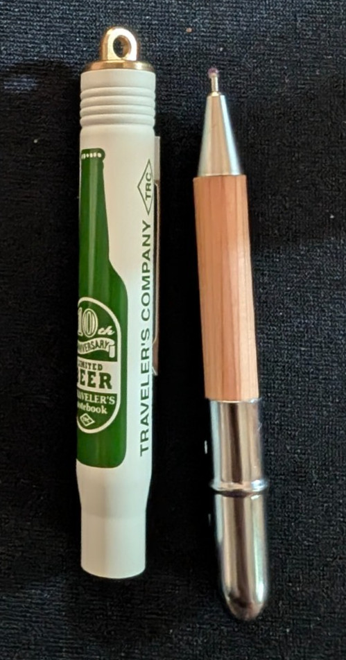 Traveler’s Notebook Taiwan Beer Camel 15th Anniversary – w/ pen, charms, bags