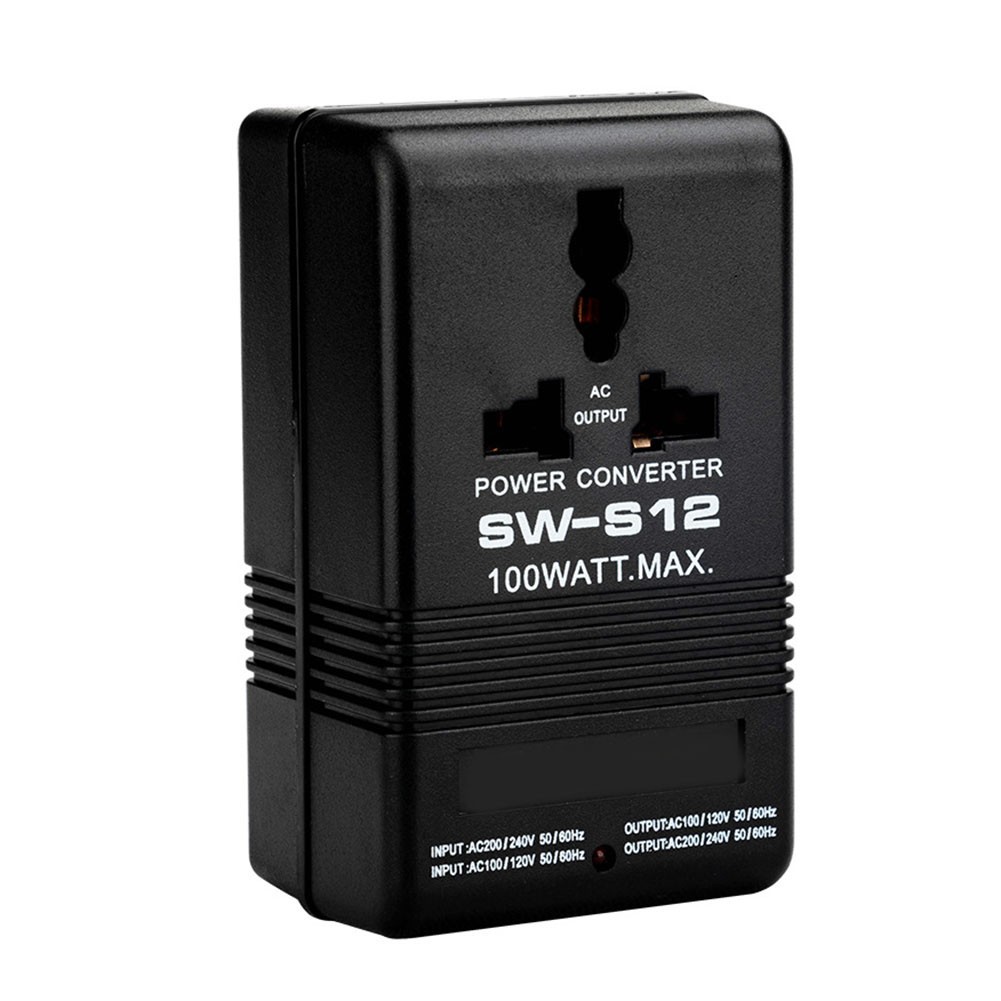 100W Portable Voltage Converter Transformer 110V 120V to 220V 240V or Reverse