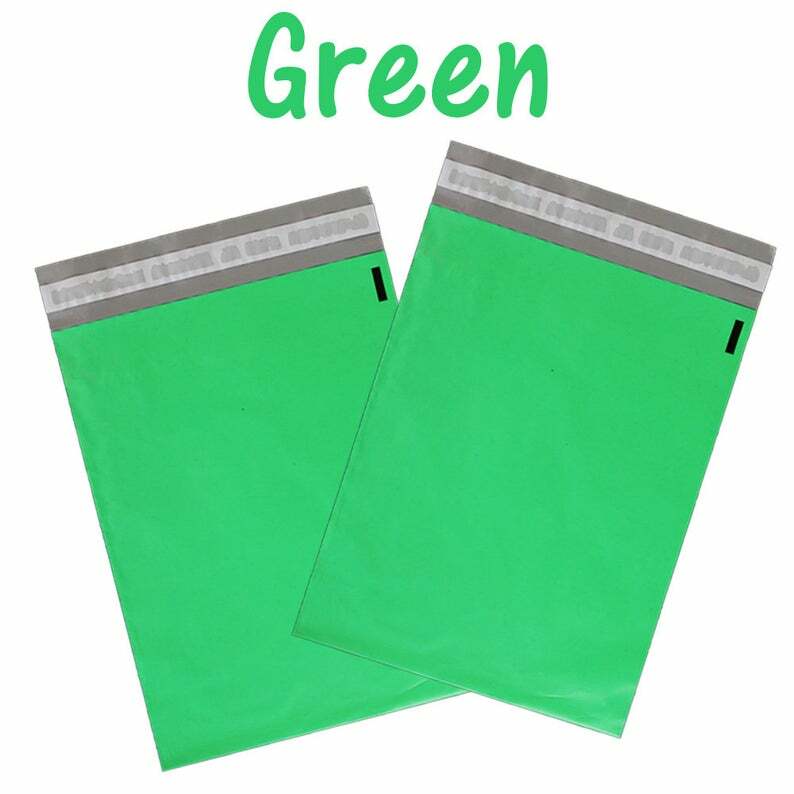 7.5 x 10.5″- 6 Beautiful Colors! Colored Flat Poly Mailers, Self Sealing Mailers