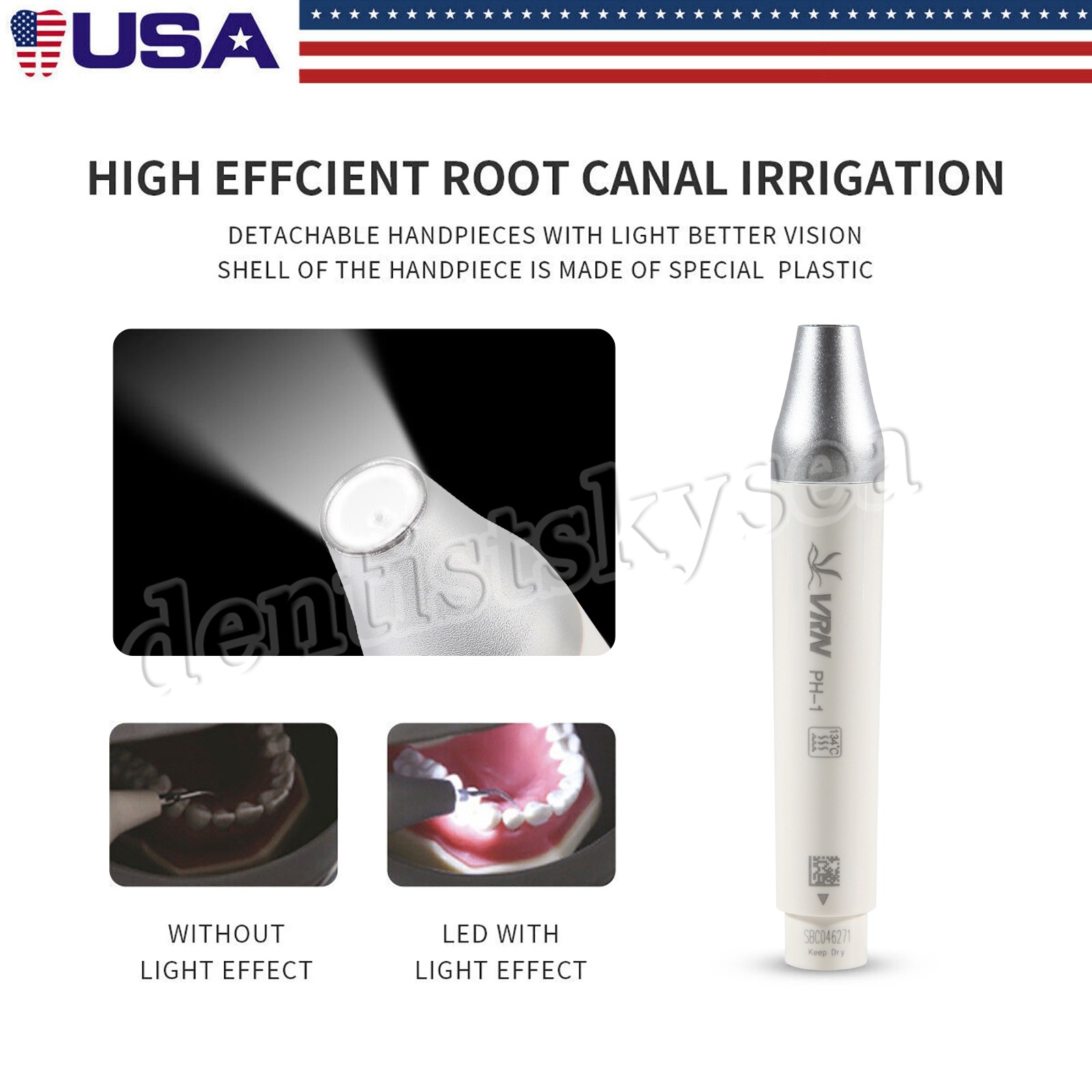 1/5/10Pcs VRN Dental Ultrasonic Scaler LED Handpiece HP-5L For Woodpecker EMS