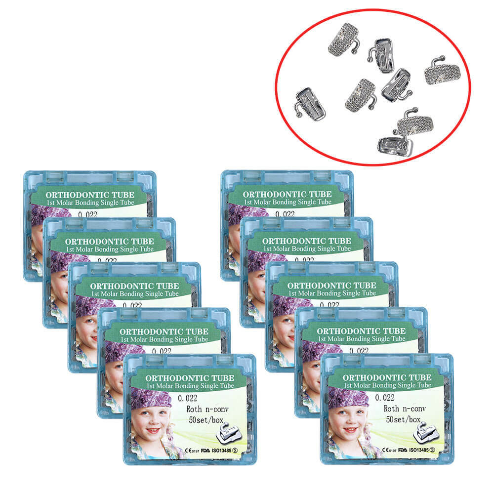 50set/box dental orthodontic 1st molar Roth Buccal tube bonding 022 2G si