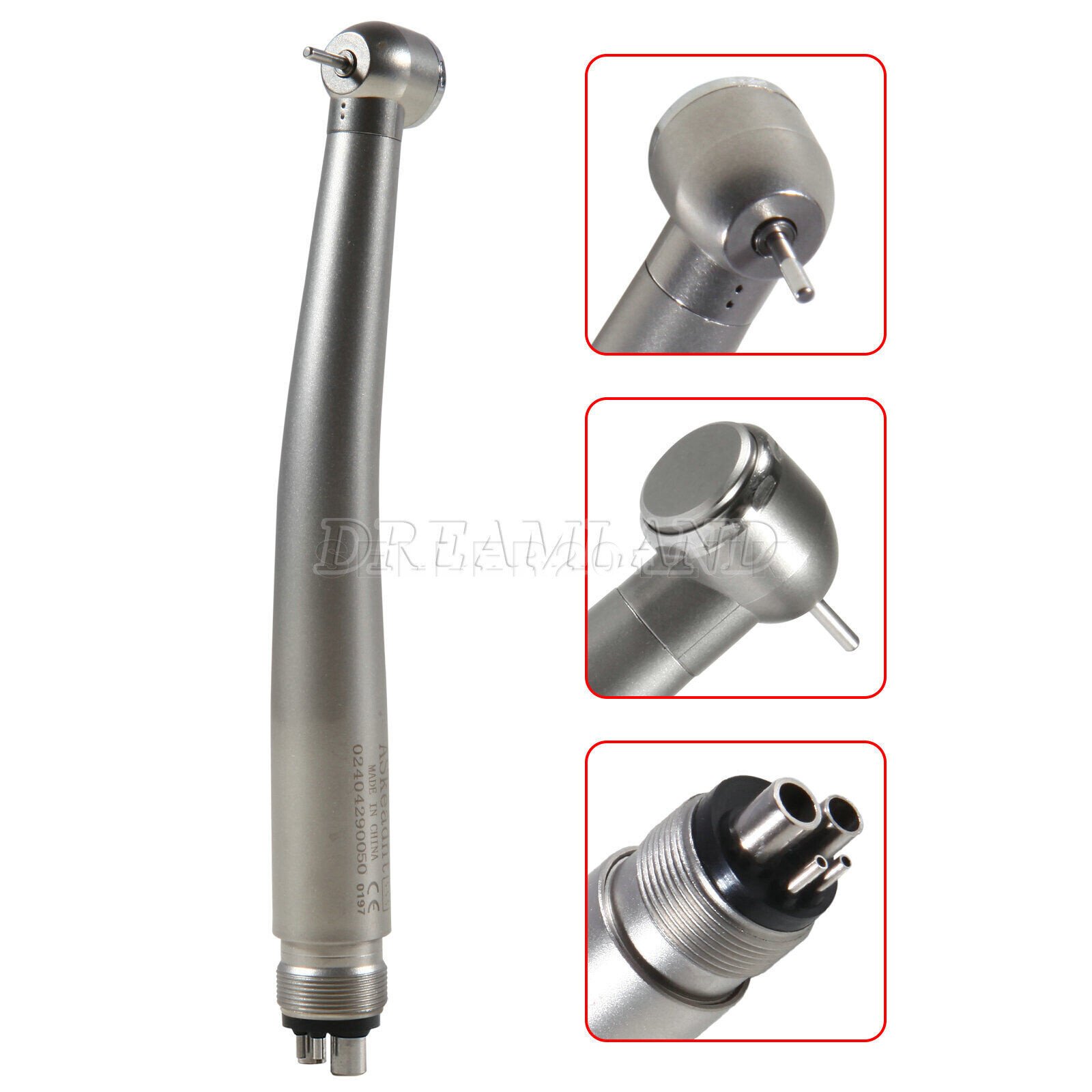 1/10pcs Dental High Speed Handpiece Big Head Push Button Single Spray 4 Holes