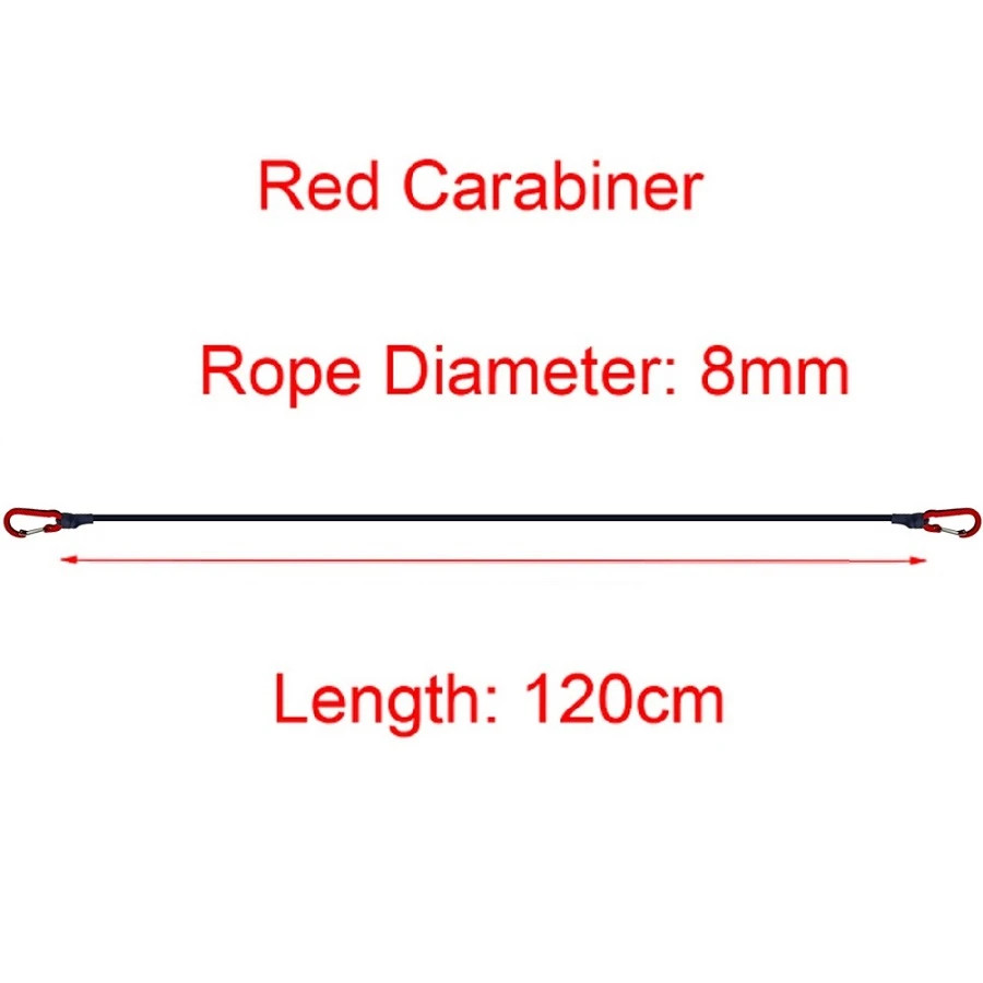 5 Types Stretch Elastic Ropes 8MM Bungee Cords with Hooks Lightweight Bikes Tie