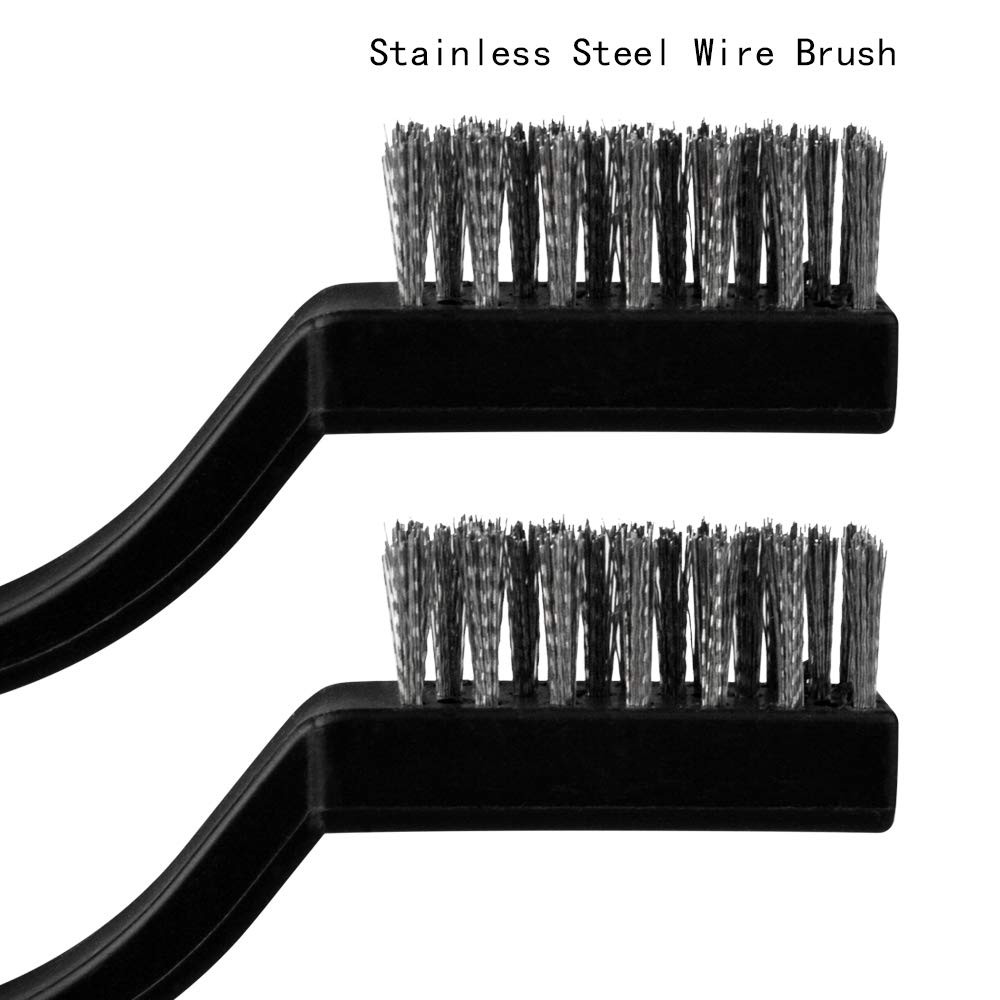 Topbuti 15 Pcs Mini Stainless Steel Wire Brush Set for stainless steel
