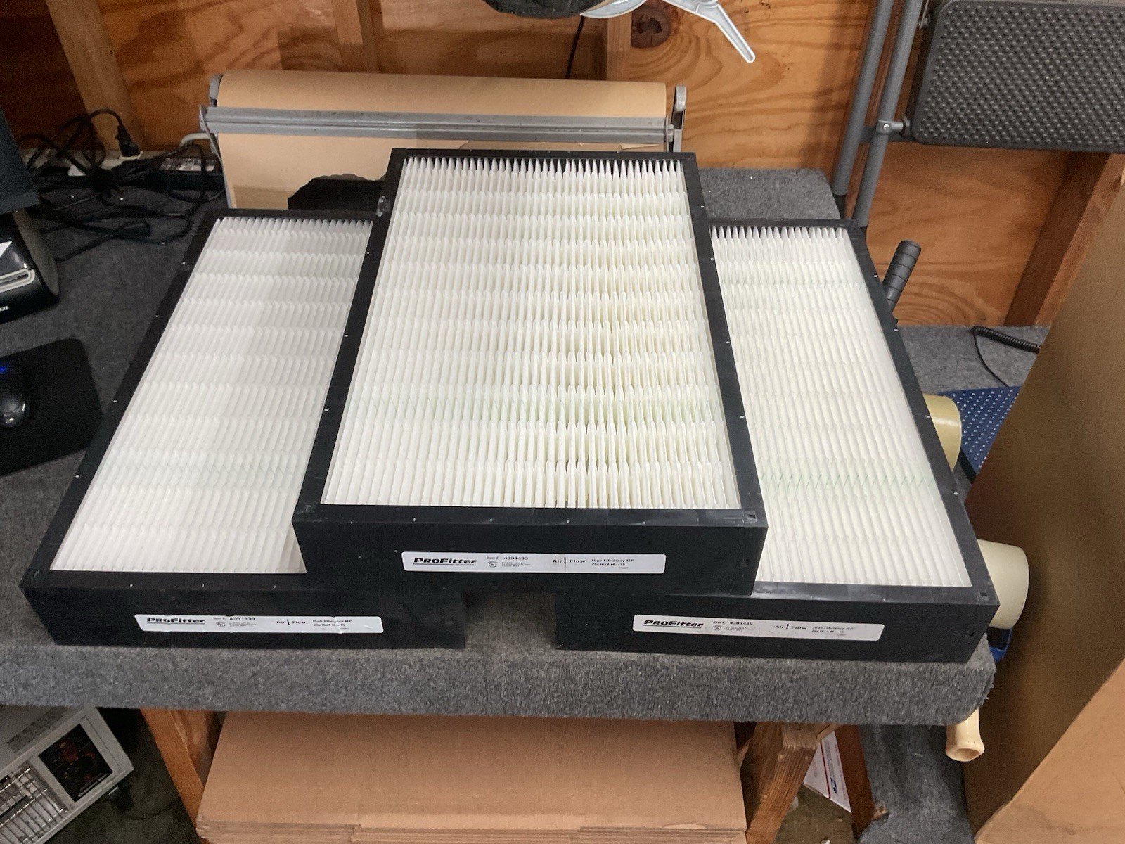 Pro Fitter 16x25x4 MERV 15 Mini Pleat HVAC Filters 4301439 High Efficie Lot of 3
