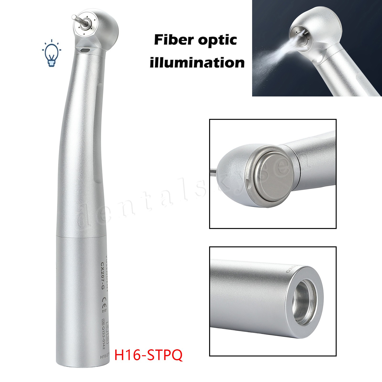 1-10 COXO Dental Fiber Optic LED Turbine Handpiece fit Sirona LED 6H Coupler
