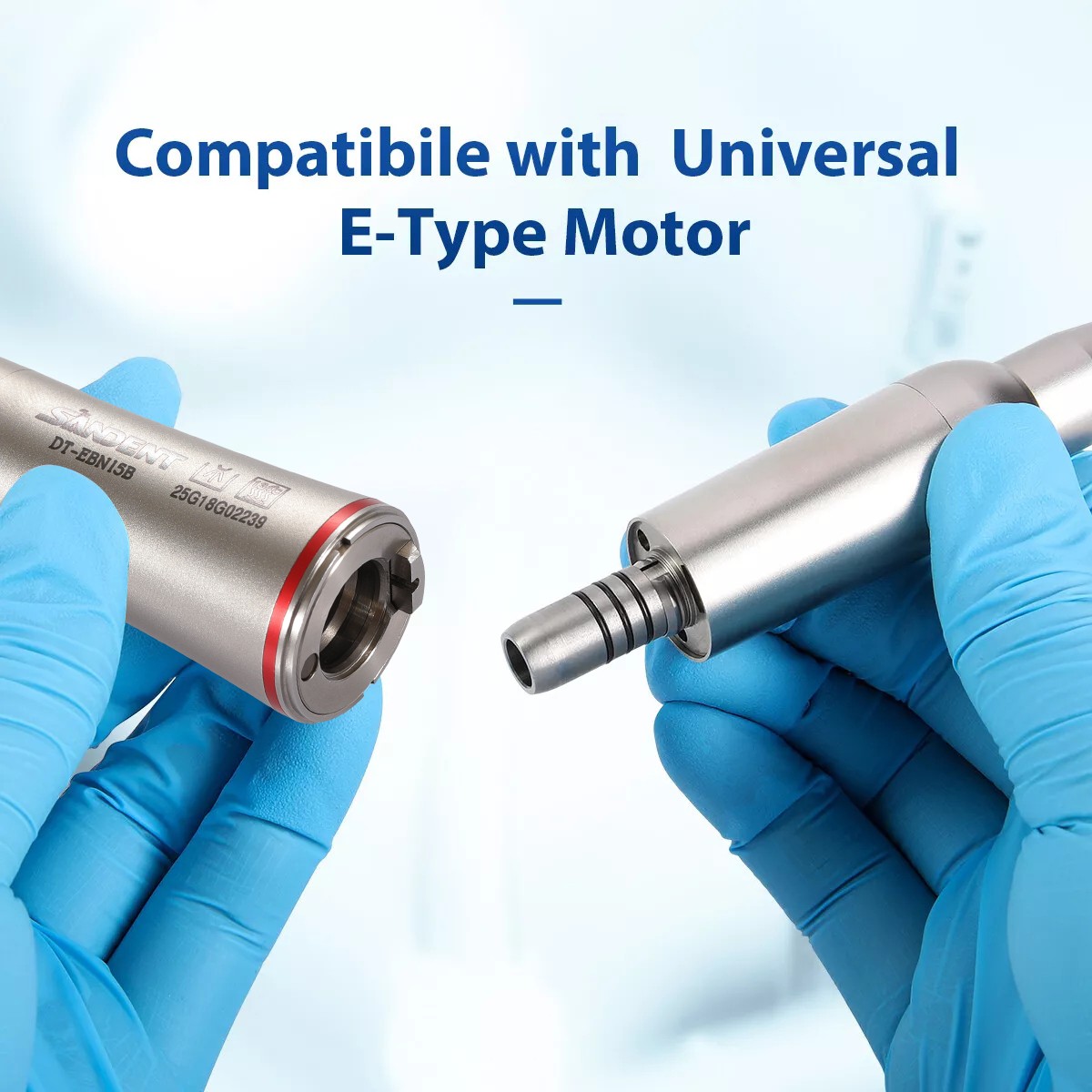 SANDENT 1:5 Increasing LED Fiber Optic Contra Angle Handpiece Red Standard Head