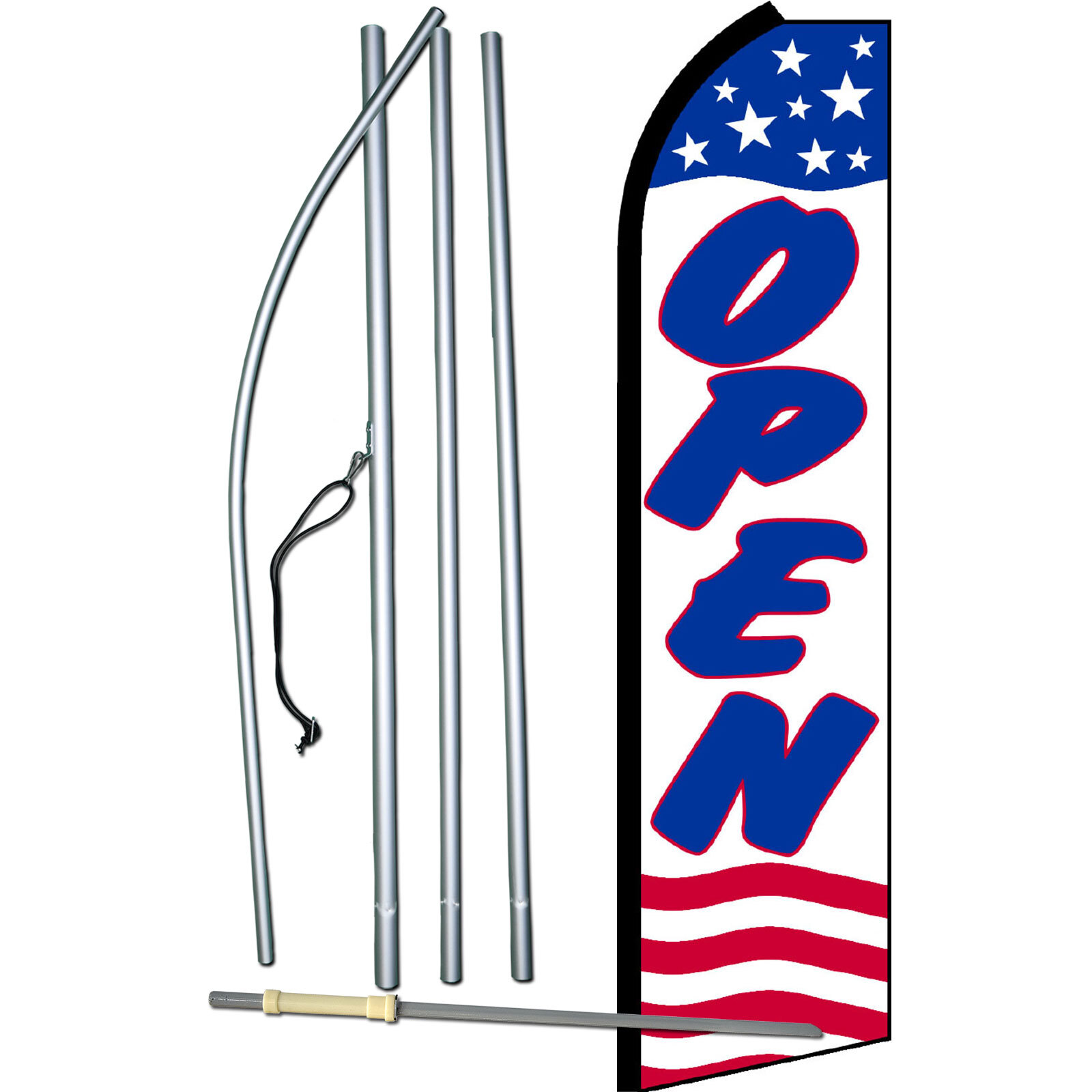 Open Stars And Stripes Swooper Flag Kit