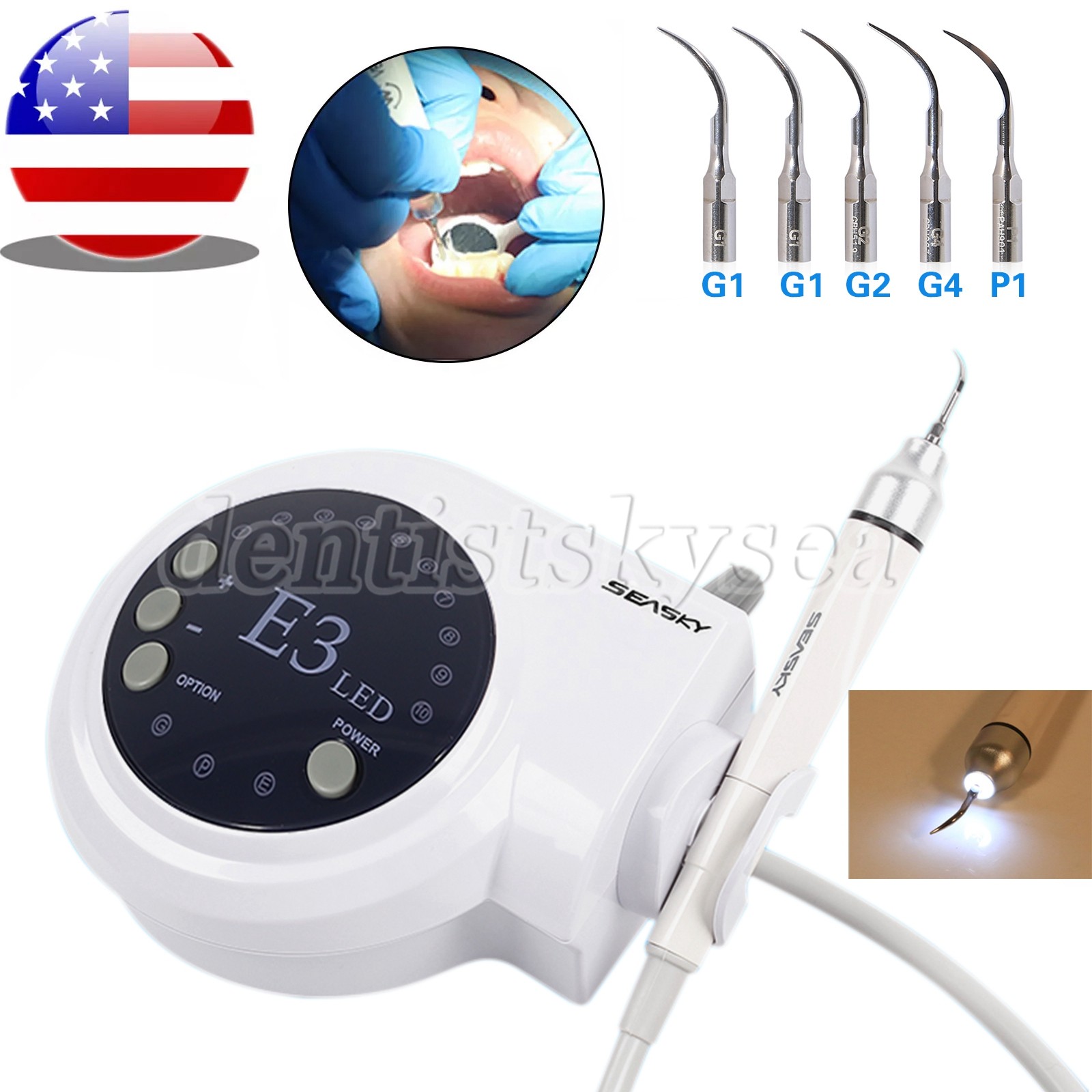 Dental Digital Control Ultrasonic Scaler with LED Detachable Handpiece VRN-A8