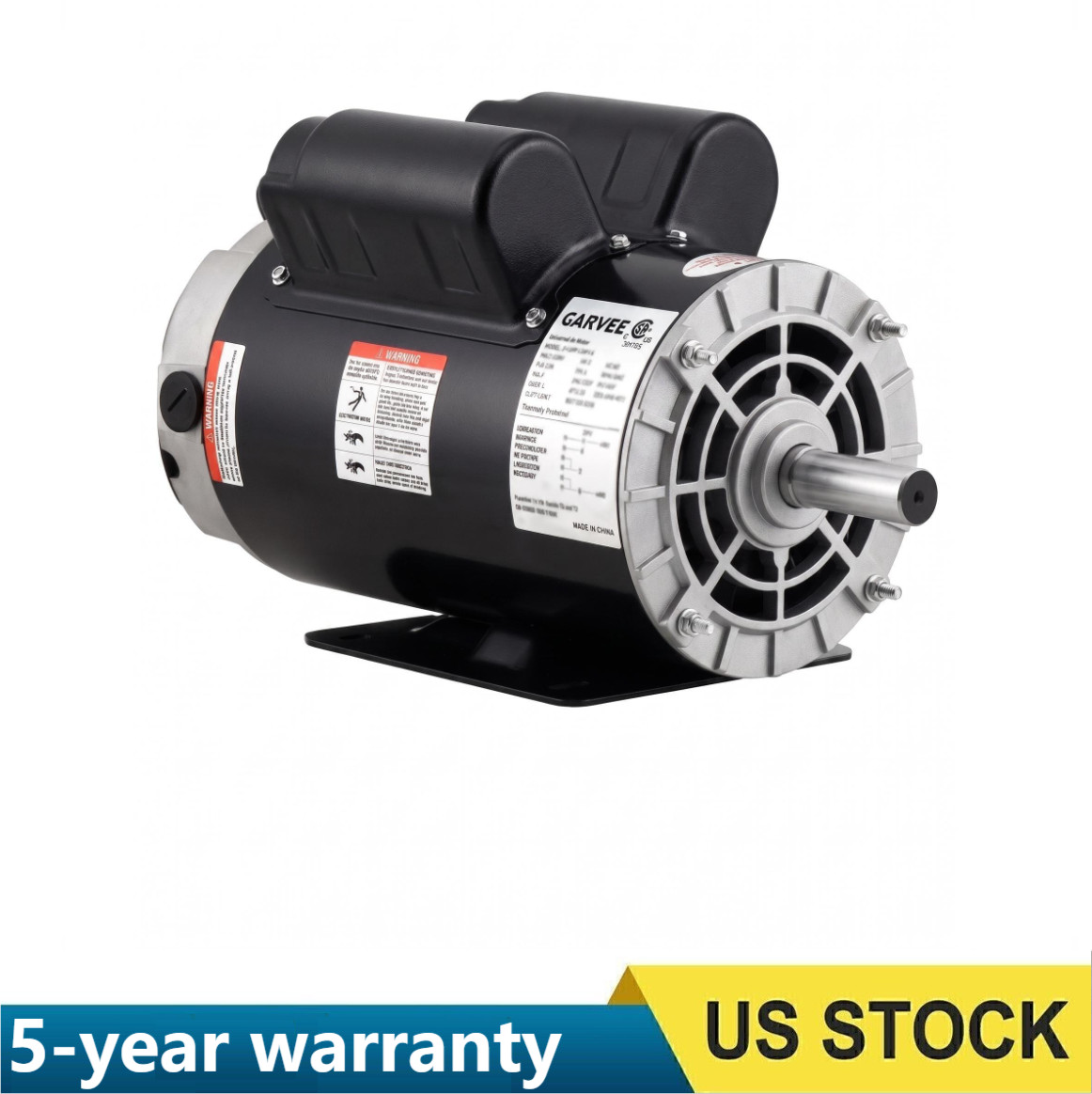 Air Compressor Electric Motor 2HP 56 Frame Single Phase 230V Volt 3450 RPM 60 Hz