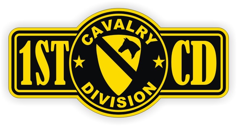 1st Cavalry Division Hard Hat / Helmet Decal Sticker Label WW2 Vietnam