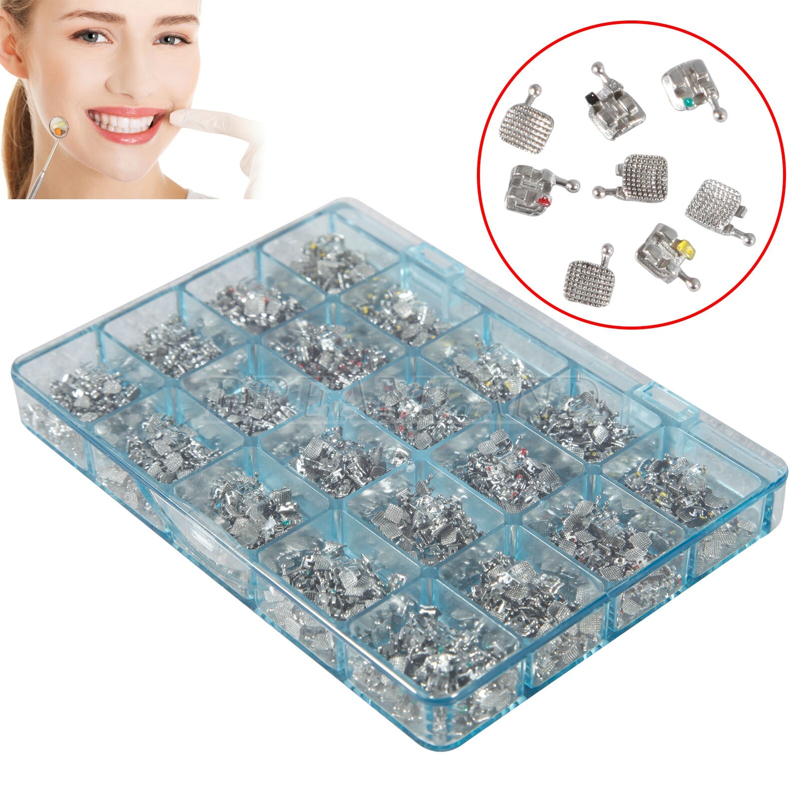 50 Sets Dental Orthodontics Monoblock MINI MBT. 0.022 Brackets 345 Hooks