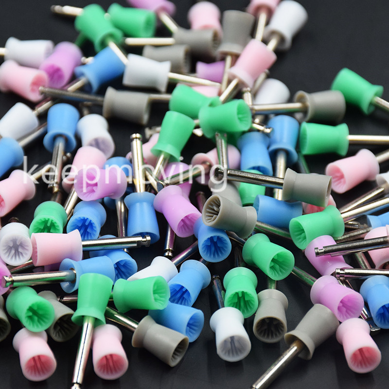 100/500/1000 Pcs Dental Rubber Latch Polisher Polishing Prophy Cup Bowl Brushes