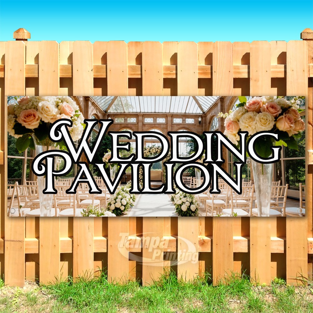 WEDDING PAVILION Advertising Marriage Vinyl Banner Flag Sign USA SB11219