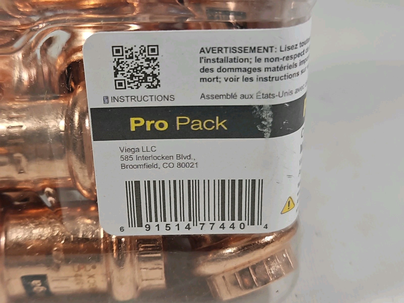 Viega ProPress 1/2 in. Press Copper Coupling (Pack of 10) 77440