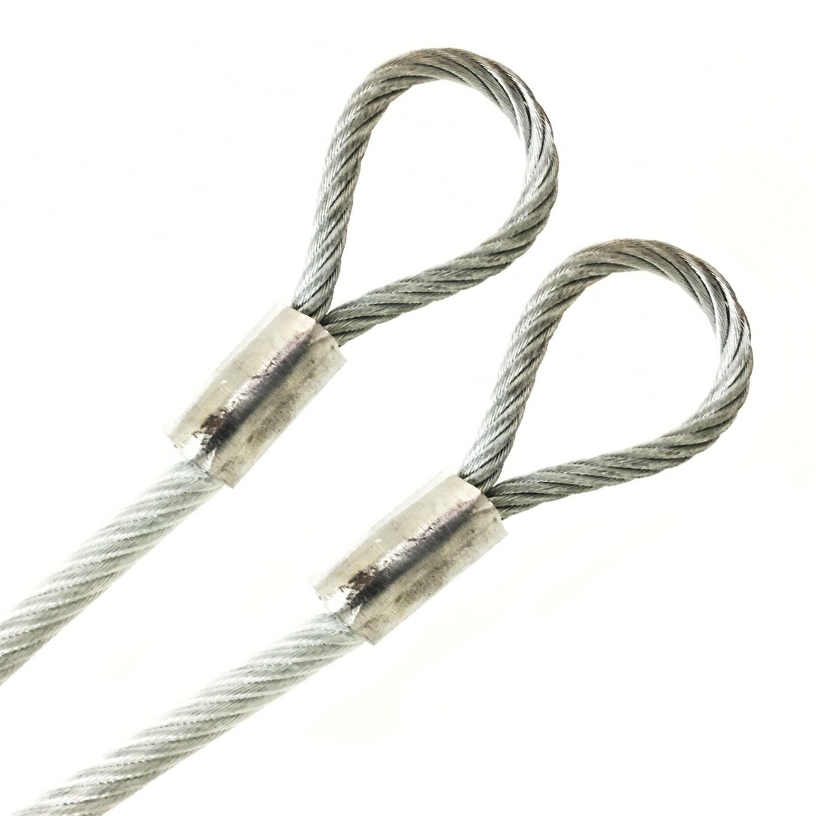 1/4″ COATED GALVANIZED STEEL CABLE ALUMINUM SLEEVE, 1-75ft Clear, Yellow, White