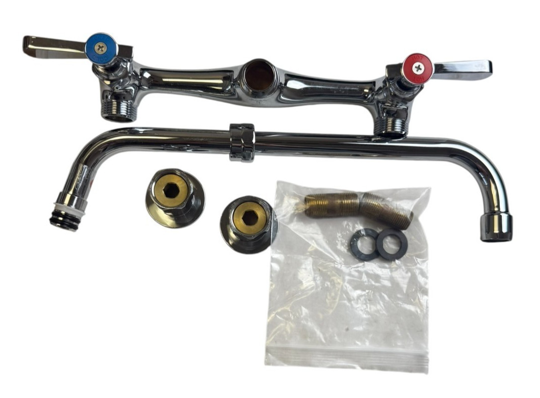 ASSURE Brass Faucet, Wall Mount, 8 Centers, 12 Swing Nozzle MADE IN VİETNAM