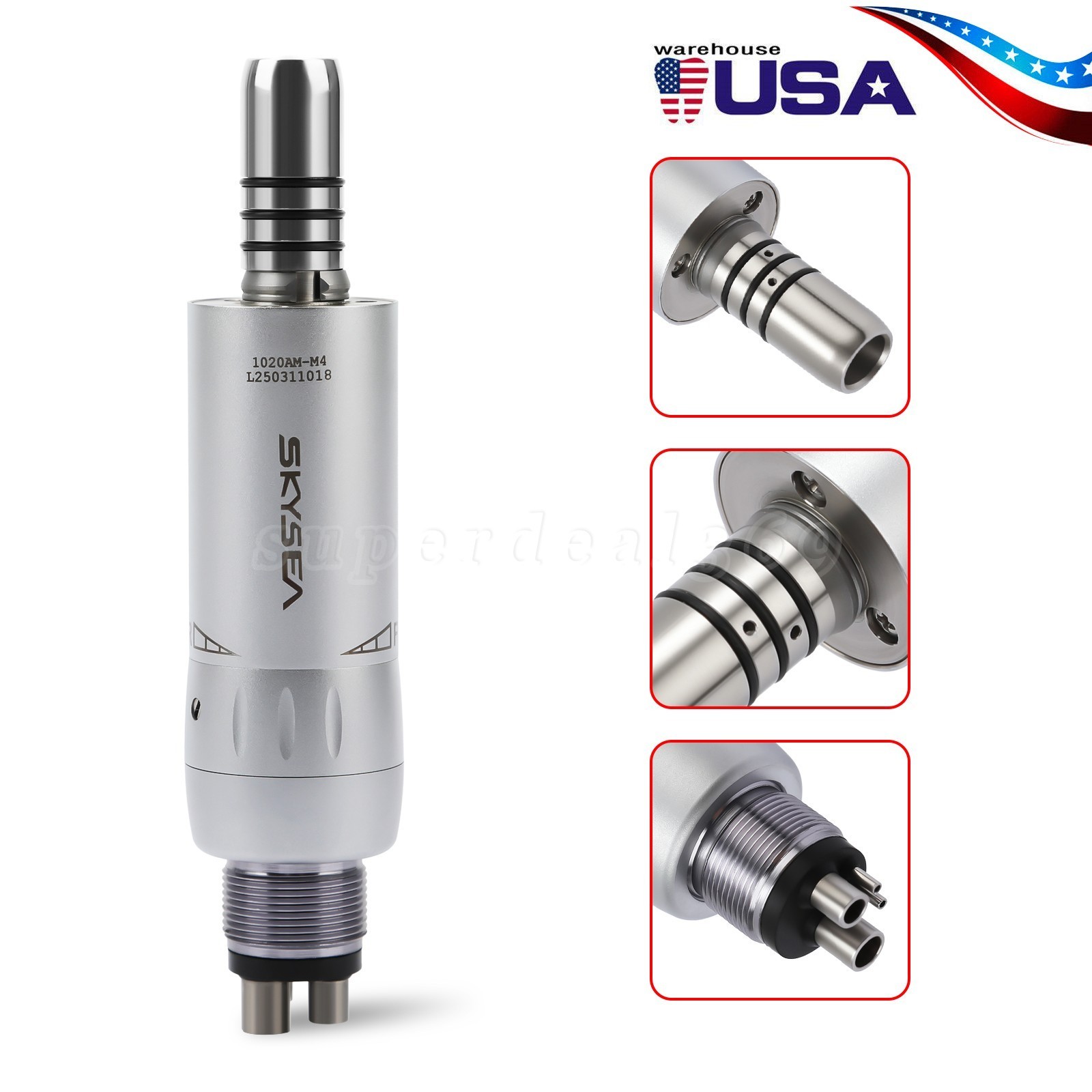 1-10*SKYSEA Dental Low Speed Handpiece Internal E-TYPE Air Motor 4 Hole fit KAVO