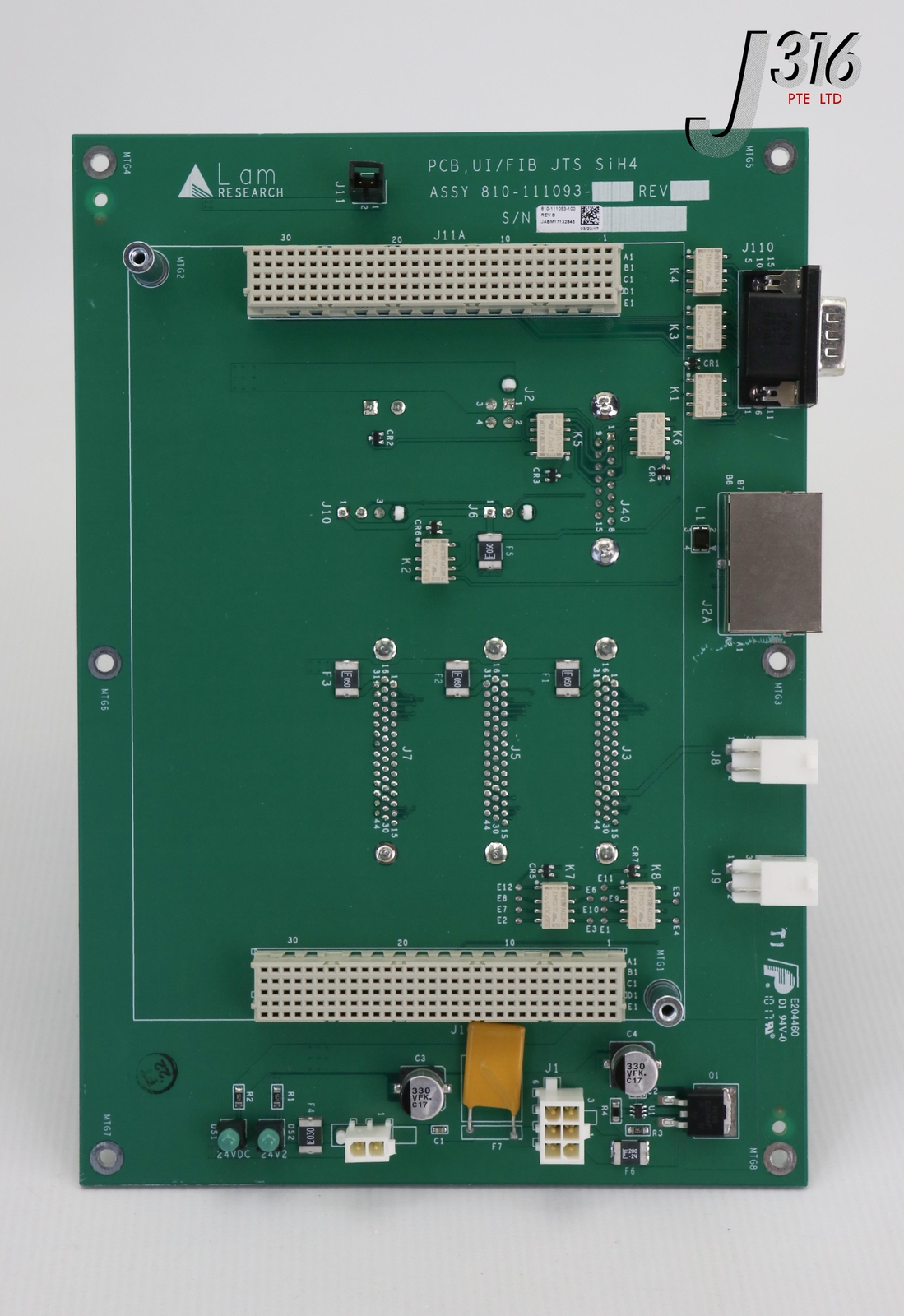 24852 LAM RESEARCH PCB, UI/FIB JTS SIH4 W/ NODE BD TYPE 24 810-111093-100